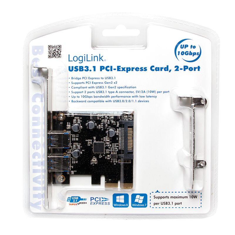 Placa Controladora USB LOGILINK PC0080 (PCIe - 2x USB 3.1 - 10 Gbit/s) — miniatura 4