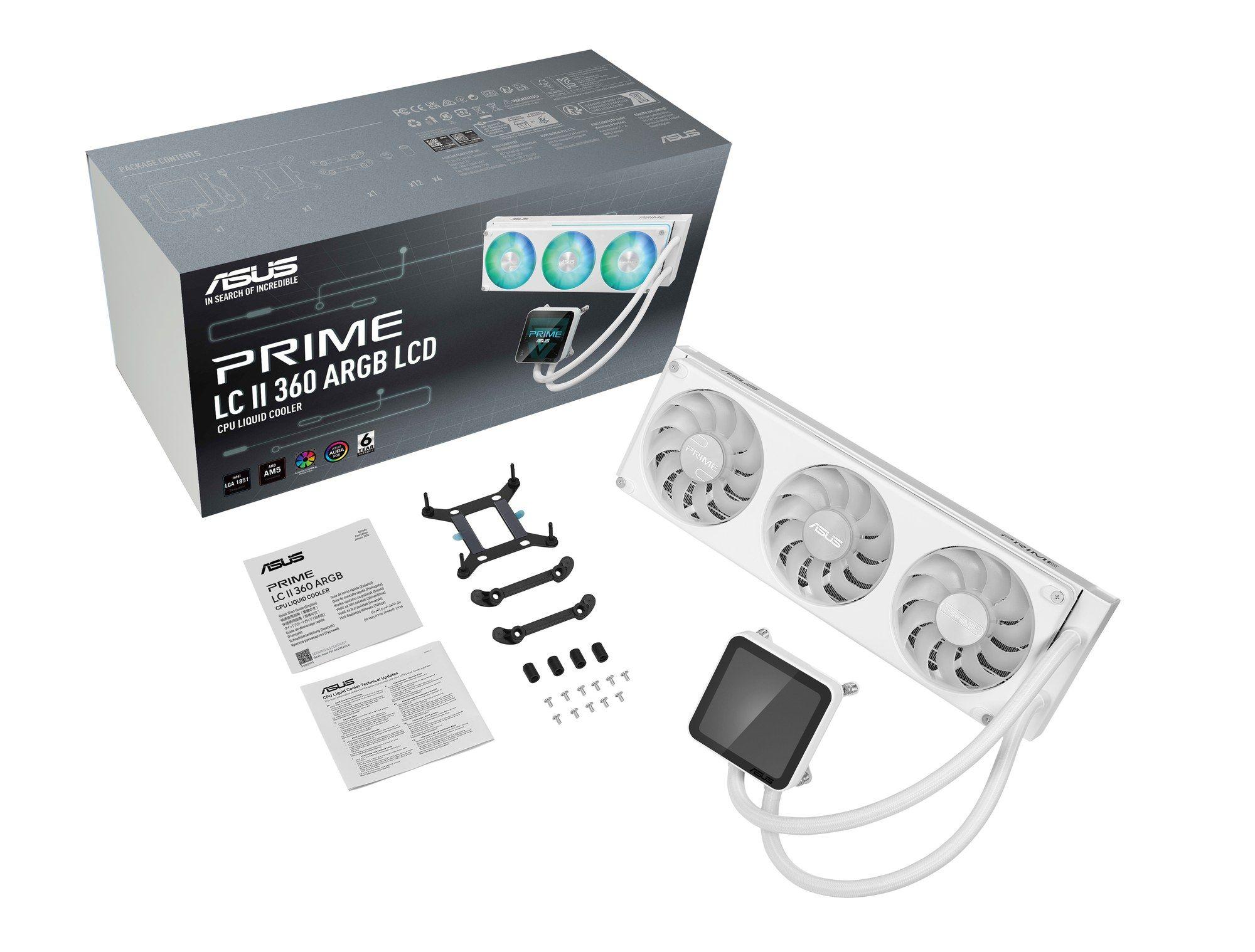 Refrigerador Líquido AIO para CPU ASUS PRIME LC II 360 ARGB LCD (Radiador 360 mm - Ecrã IPS 3,95" - Branco) — miniatura 18