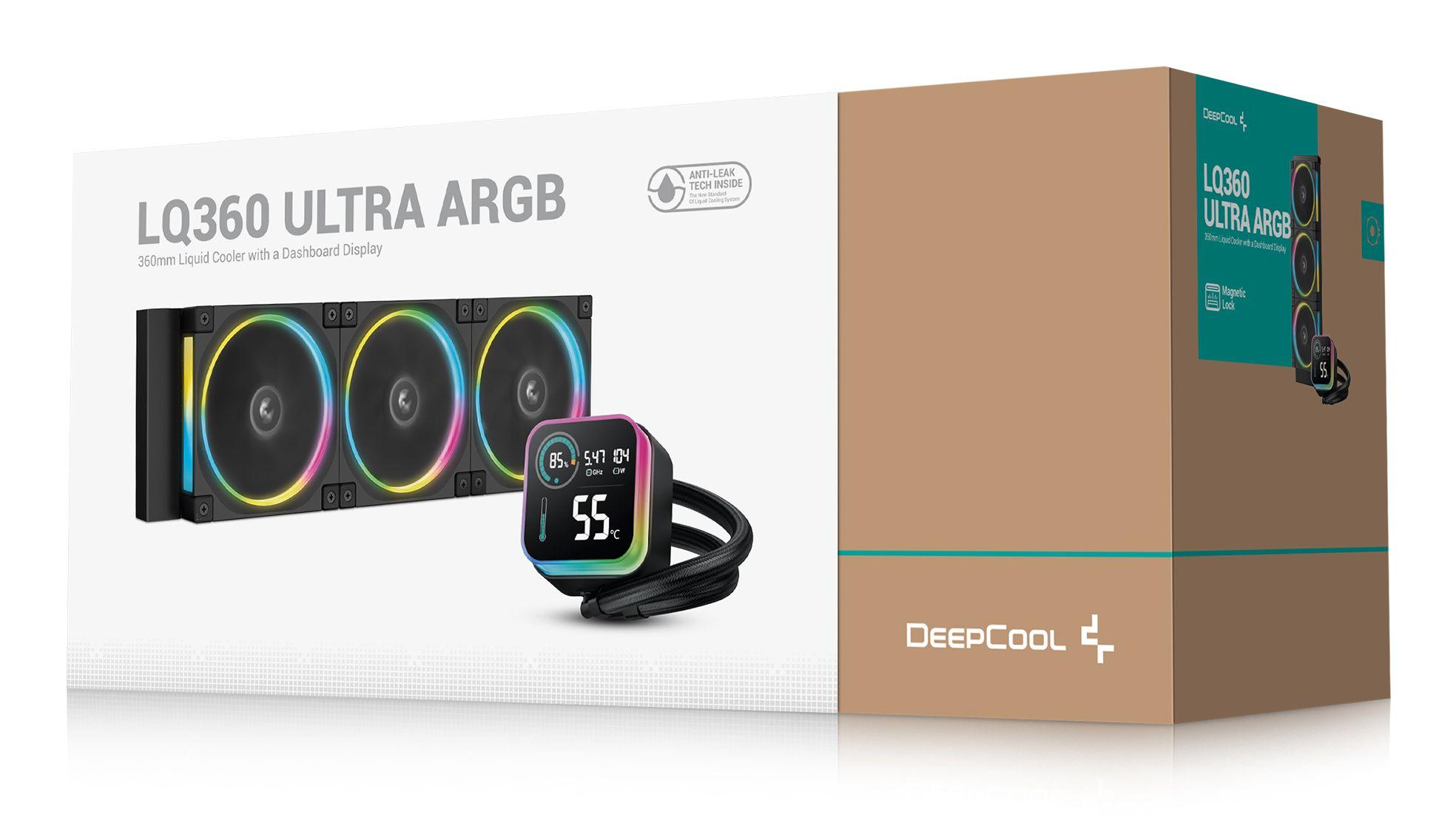 Kit de Arrefecimento Líquido DEEPCOOL LQ360 Ultra ARGB (12 cm - 2150 RPM - Multi - Preto) — miniatura 6