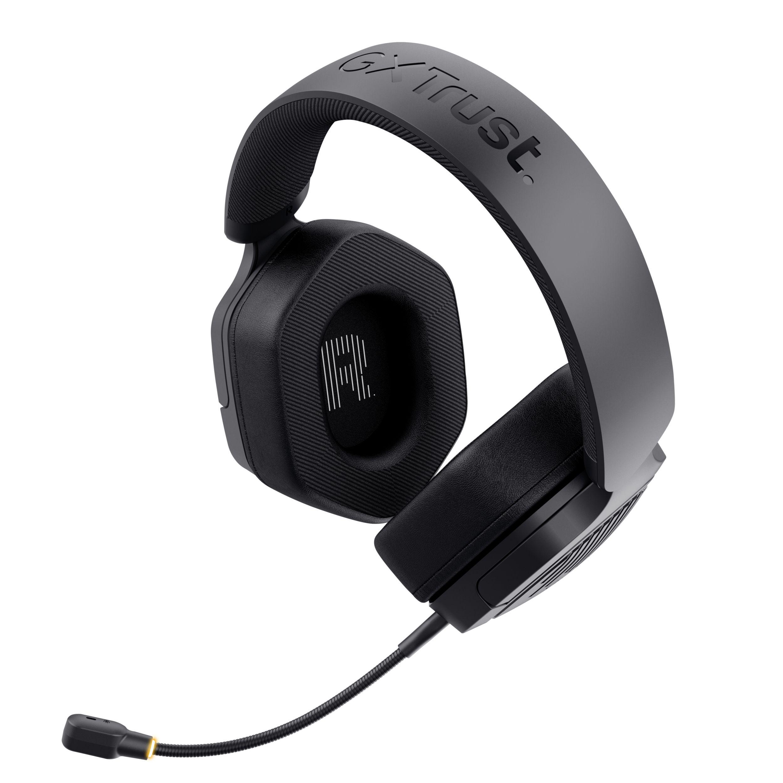 Headset Gaming TRUST GXT 493 Carus (Binaural - Com fios e sem fios - Circum-aural - Preto), miniatura 4
