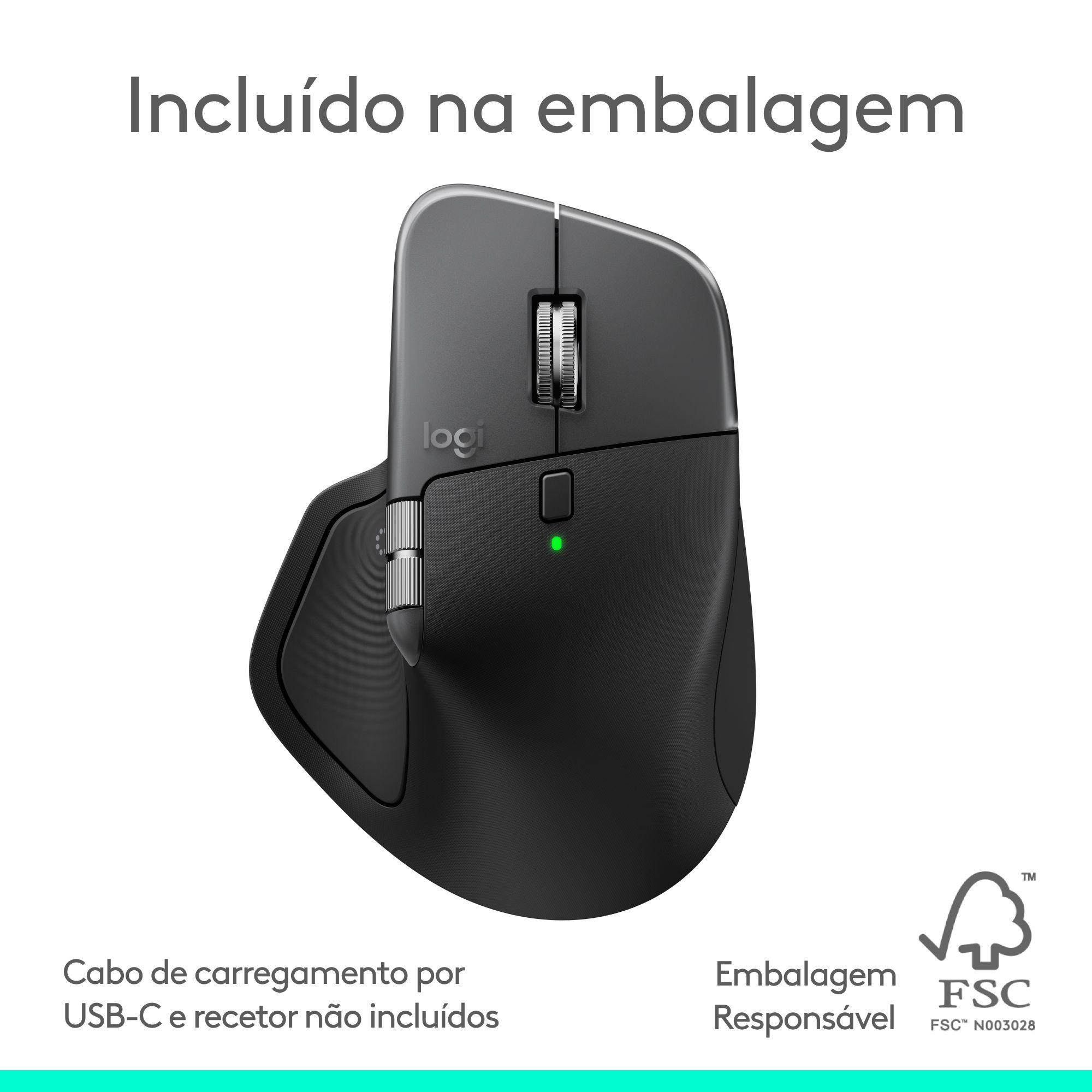 Rato LOGITECH MX Master 4 for Mac (Mão direita - 8000 DPI - Laser - Preto Espacial) — miniatura 14