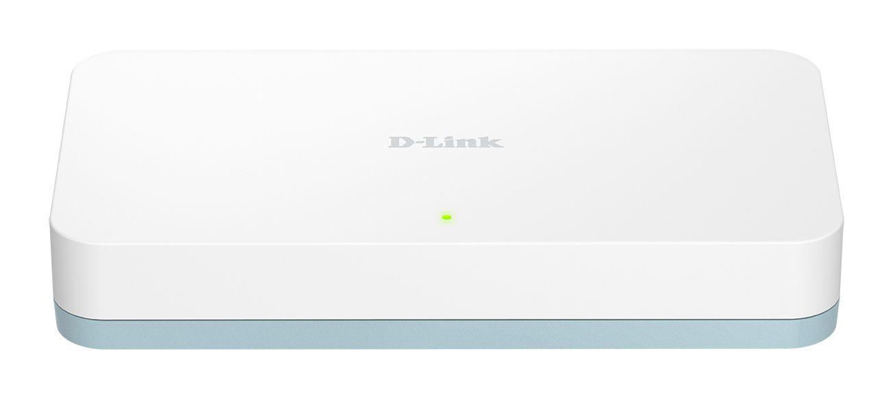 Switch de Rede D-LINK DGS-1008D/E (Gigabit Ethernet - 10, 100, 1000 Mbit/s - 0,128 MB - Branco)