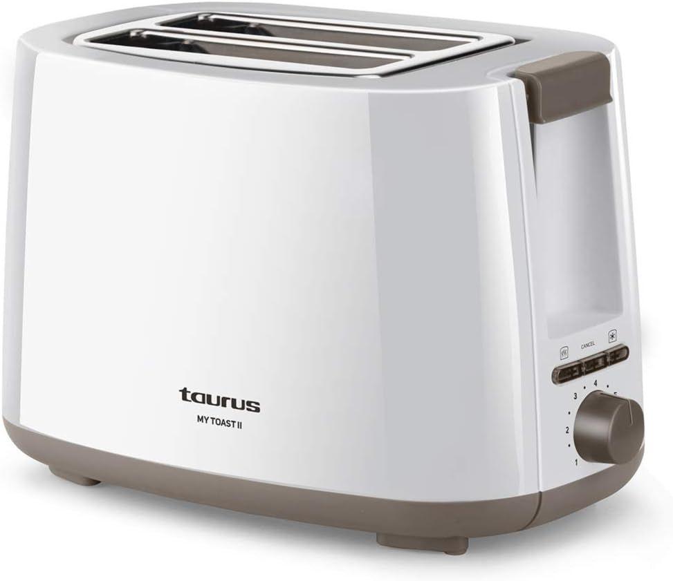 Torradeira TAURUS MyToast II 961.001 (750 W - 2 fatias - Altura 17 cm - Branco)