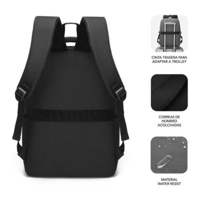 Mochila para Portátil SUBBLIM City Backpack (15,6" - Porta USB - Preto), miniatura 4
