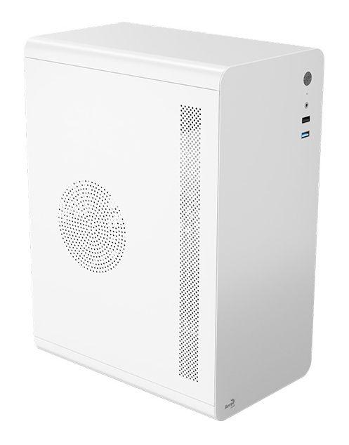 Caixa de Computador AEROCOOL CS-110-S-WT-v1 (Micro ATX, Mini-ITX - Mini Tower - SPCC, aço - Branco)