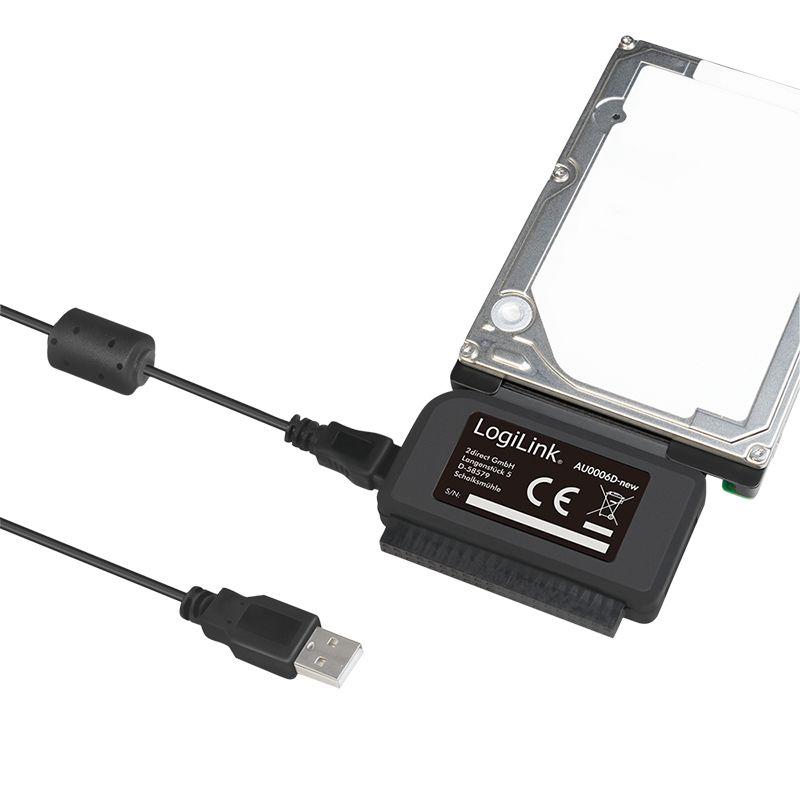 Adaptador LOGILINK AU0006C (1,2 m - USB Type-A - IDE/ATA, SATA - Preto), miniatura 7