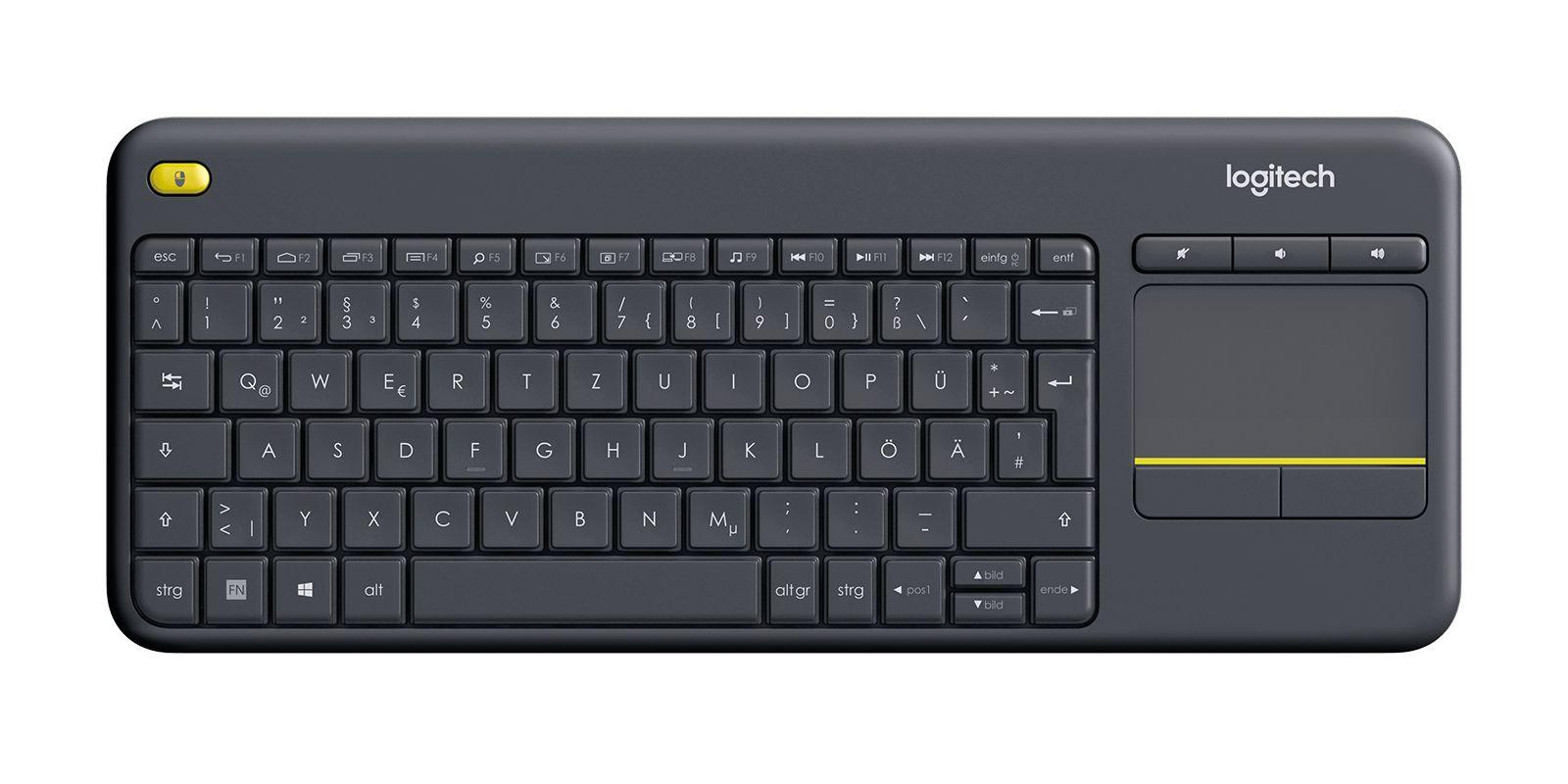 Teclado LOGITECH K400 Plus (Alemão - Em linha recta - RF Wireless - Preto) — miniatura 2