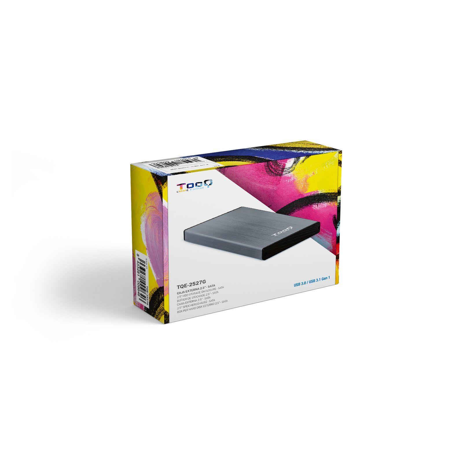 Caixa Externa TOOQ TQE-2527G (2,5" - Cinzento) — miniatura 5