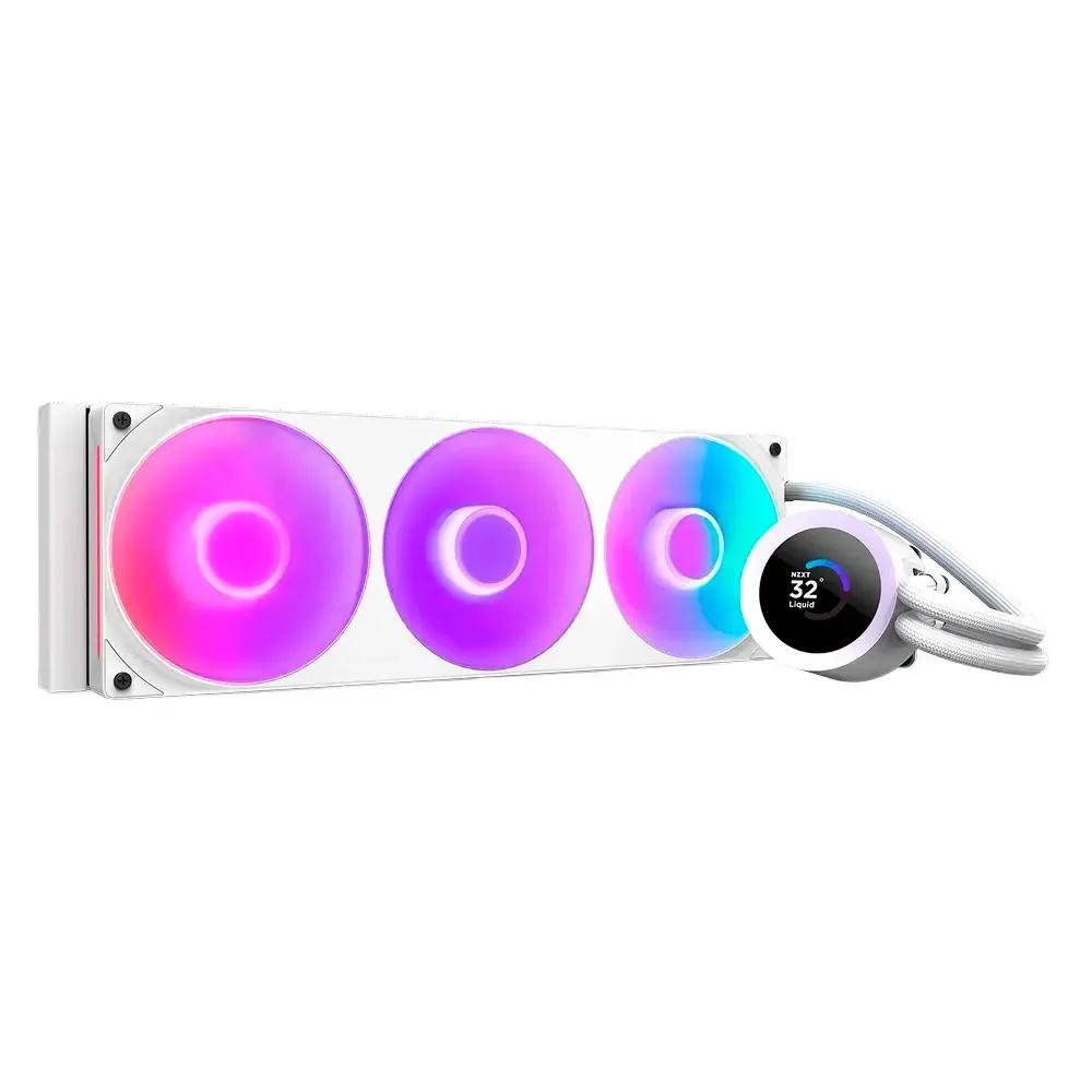 Sistema de Refrigeração Líquida AIO NZXT Kraken Plus 360 RGB (2400 RPM - Multi - 8 pinos - Branco), miniatura 2