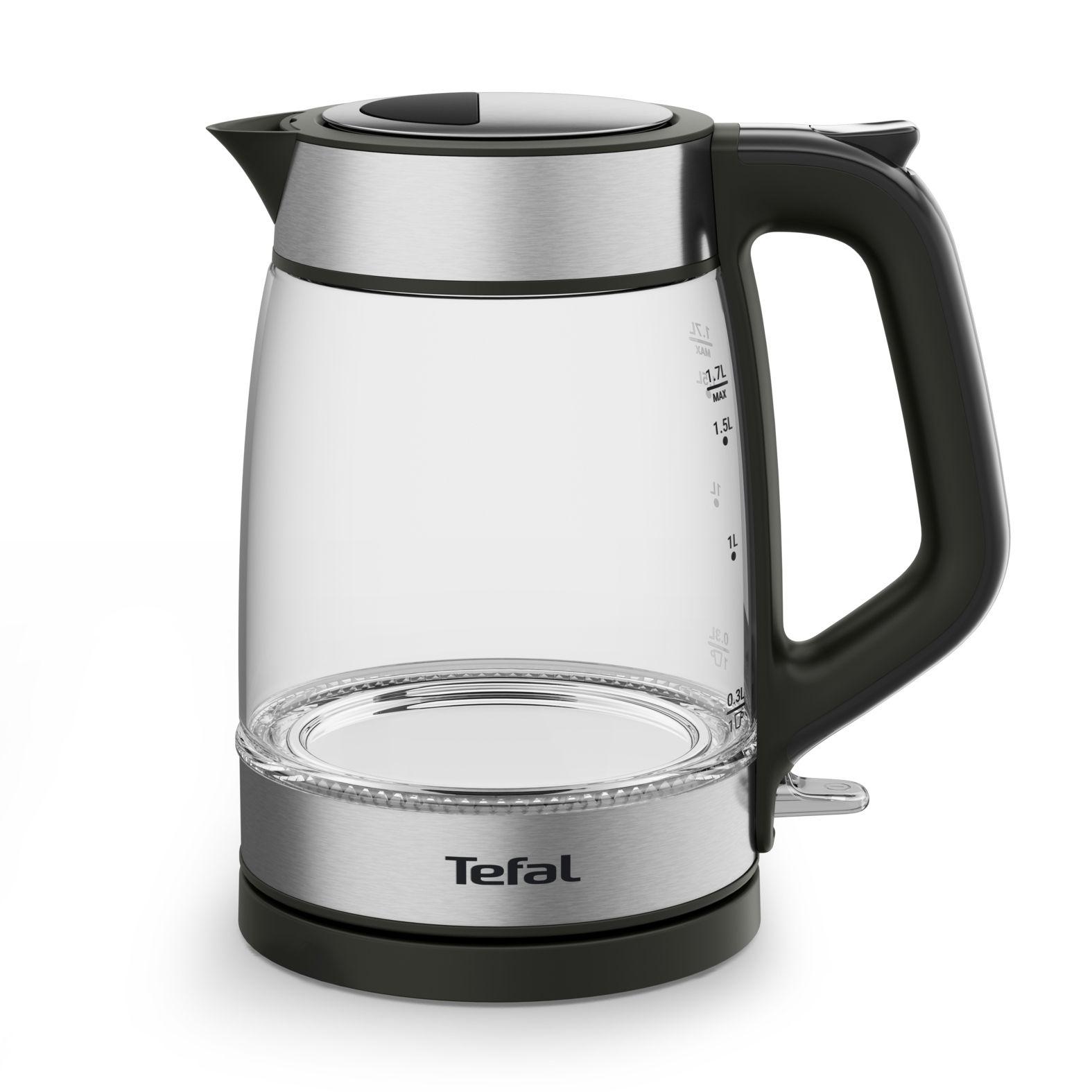 Jarro Elétrico TEFAL KI605830 (2200 W - 1,7 l - Vidro - Preto/Prateado/Transparente) — imagem 1
