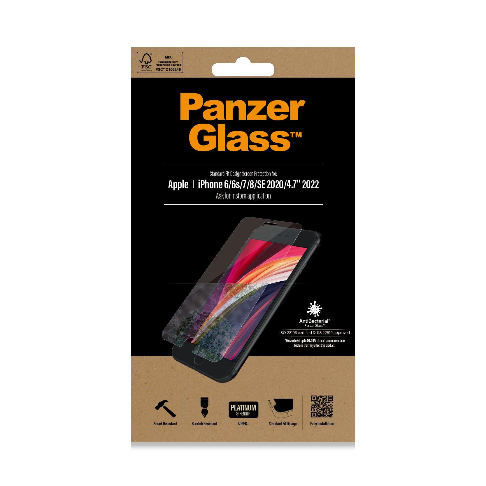 Película Protetora de Ecrã PANZERGLASS 2684 (Telemóveis/smartphones - 4,7" - Apple - Transparente) — miniatura 2