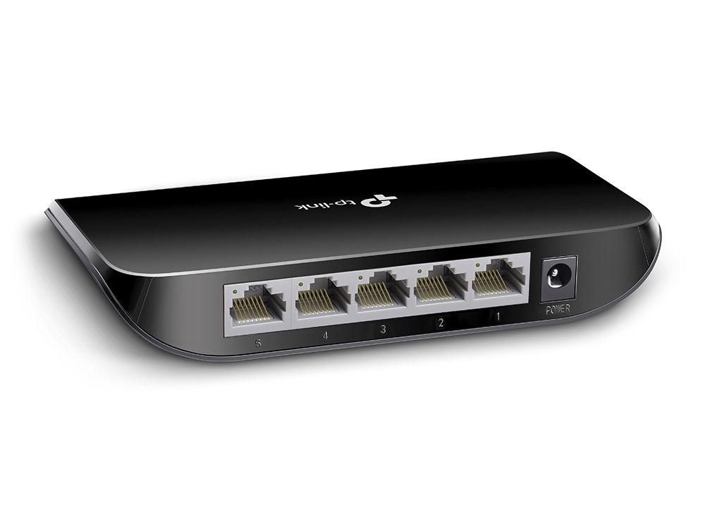 Switch TP-LINK TL-SG1005D (Gigabit Ethernet - 10 Gbit/s - 15000 bytes - Preto) — miniatura 3