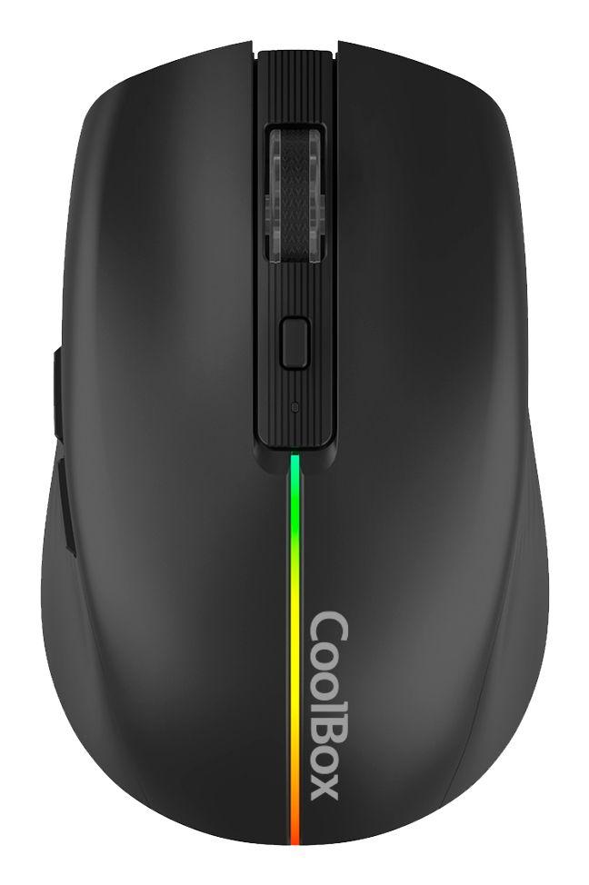 Rato COOLBOX W01 (Mão direita - 1600 DPI - Ótico - Preto)