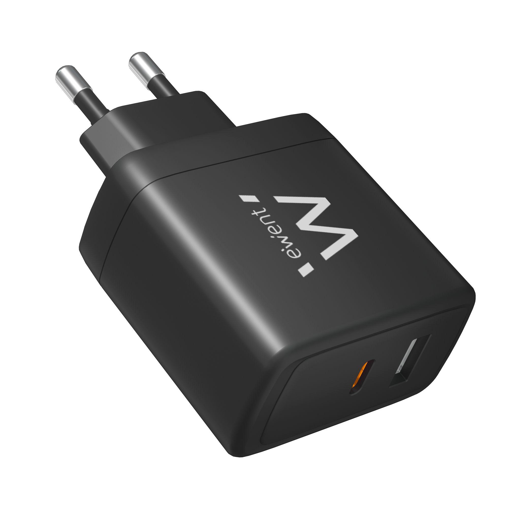 Carregador de Parede EWENT EW1330 (65 W - Preto)