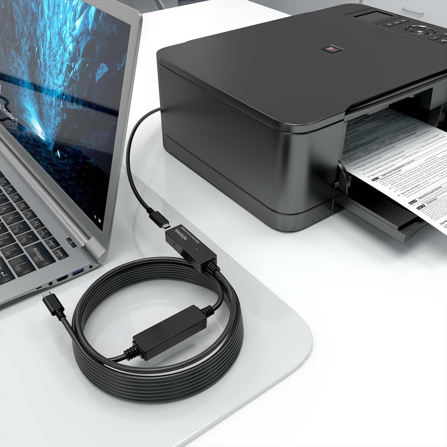 Cabo de Extensão USB-C AISENS A107-0870 (10 m - USB C - Preto) — miniatura 5