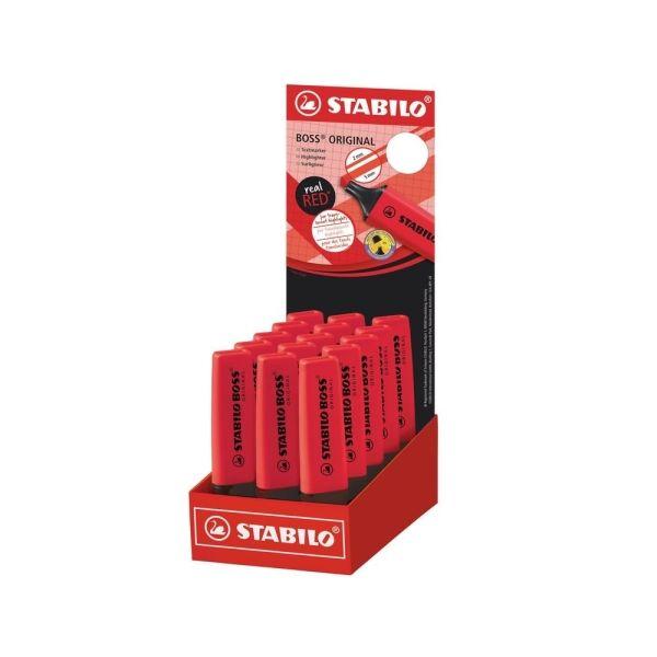 Expositor de Marcadores Fluorescentes STABILO BOSS 70 (Vermelho Real)