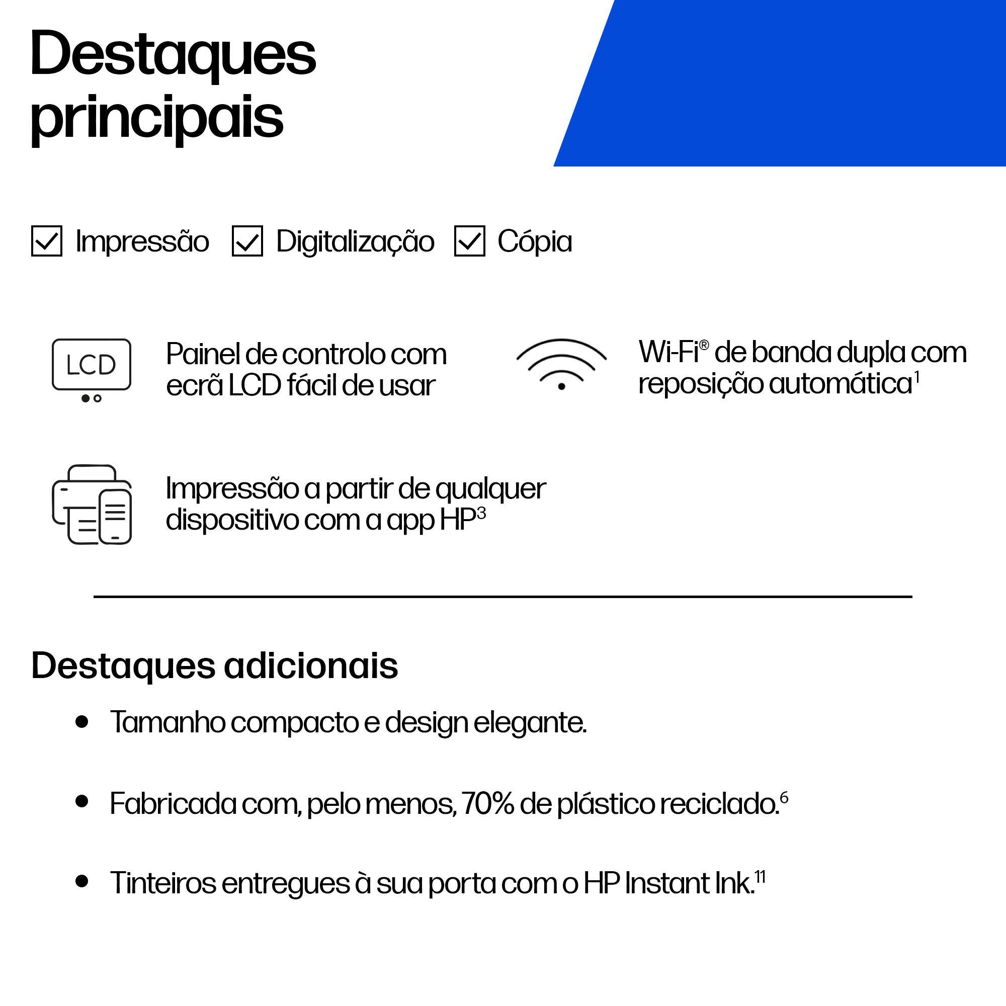 Impressora Multifuncional HP DeskJet 2910 (A4 - Impressão a cores - 60 folhas - Cinzento) — miniatura 3