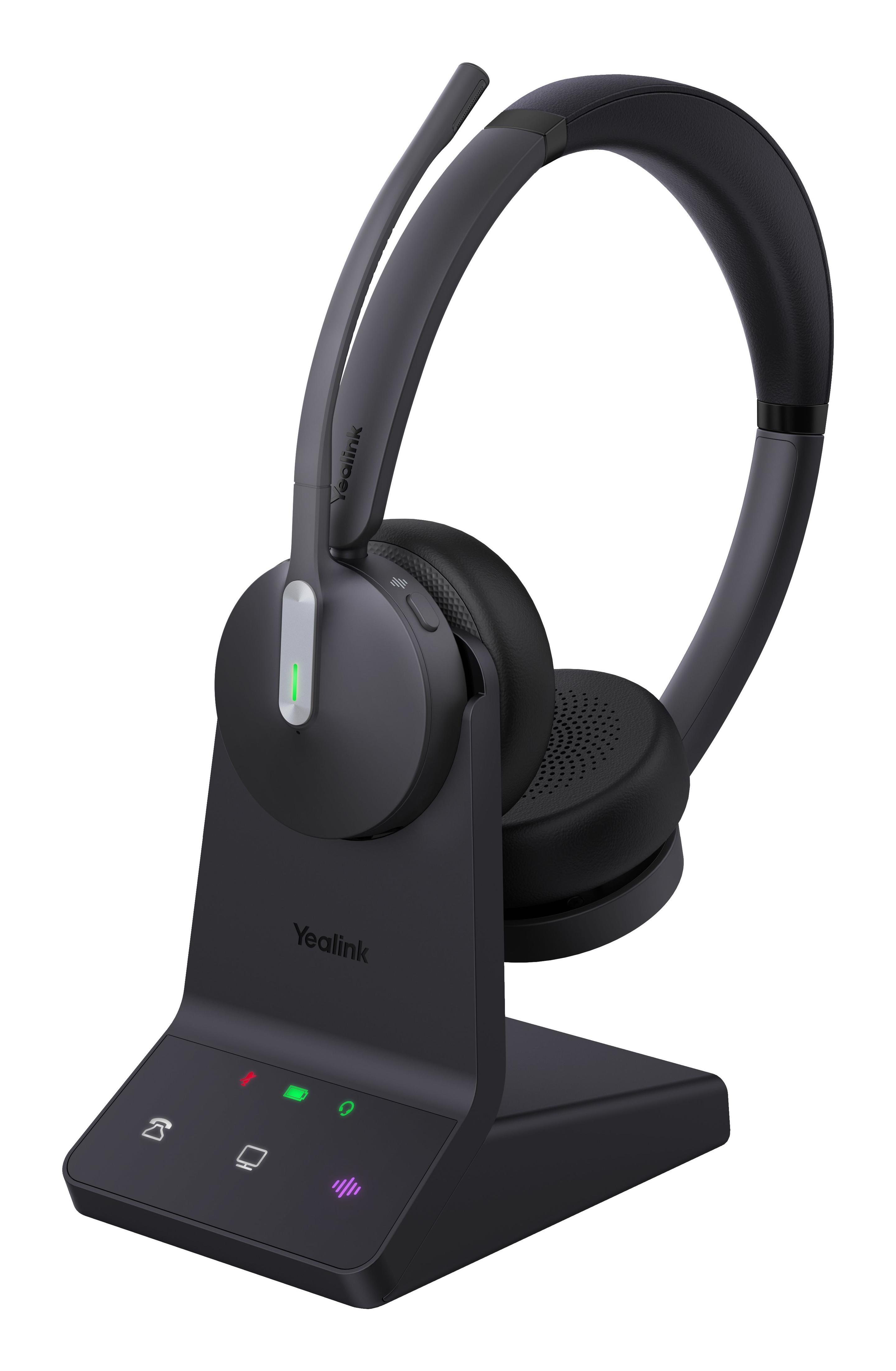 Headset YEALINK WH64 Dual UC (Binaural - Sem fios - Supra-aural - Preto)