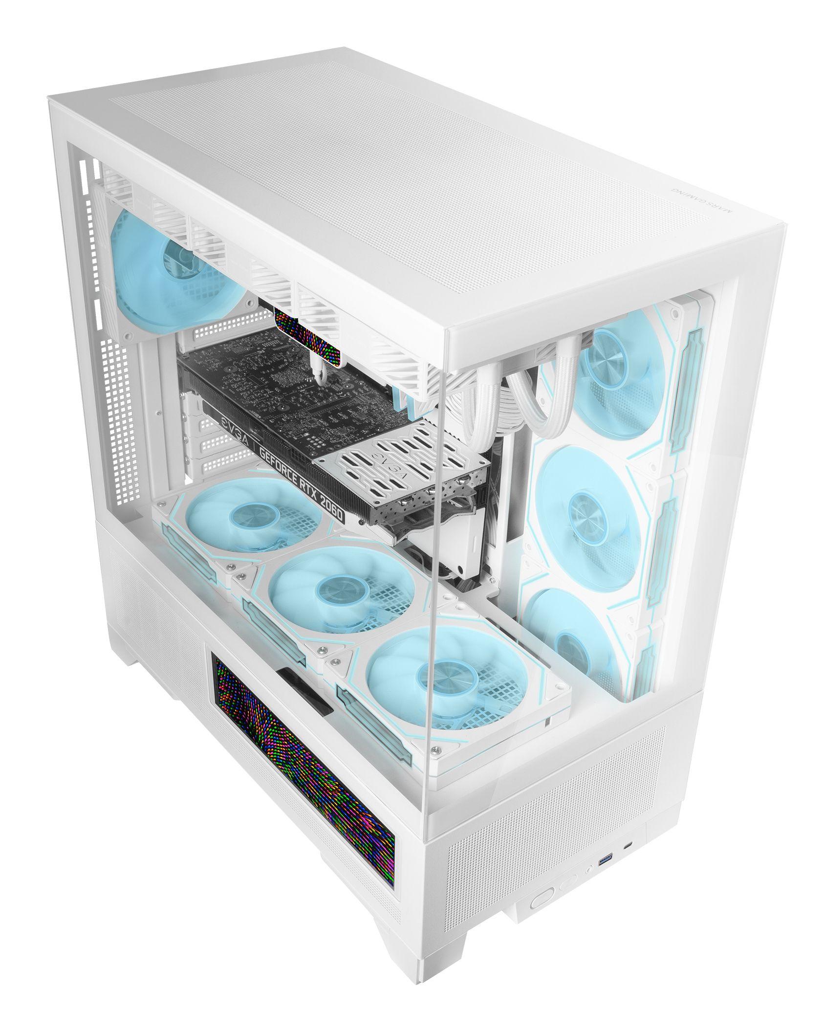 Caixa PC MARS GAMING MC-LCDX (ATX - Ecrã IPS 9,16" - Branco) — miniatura 6