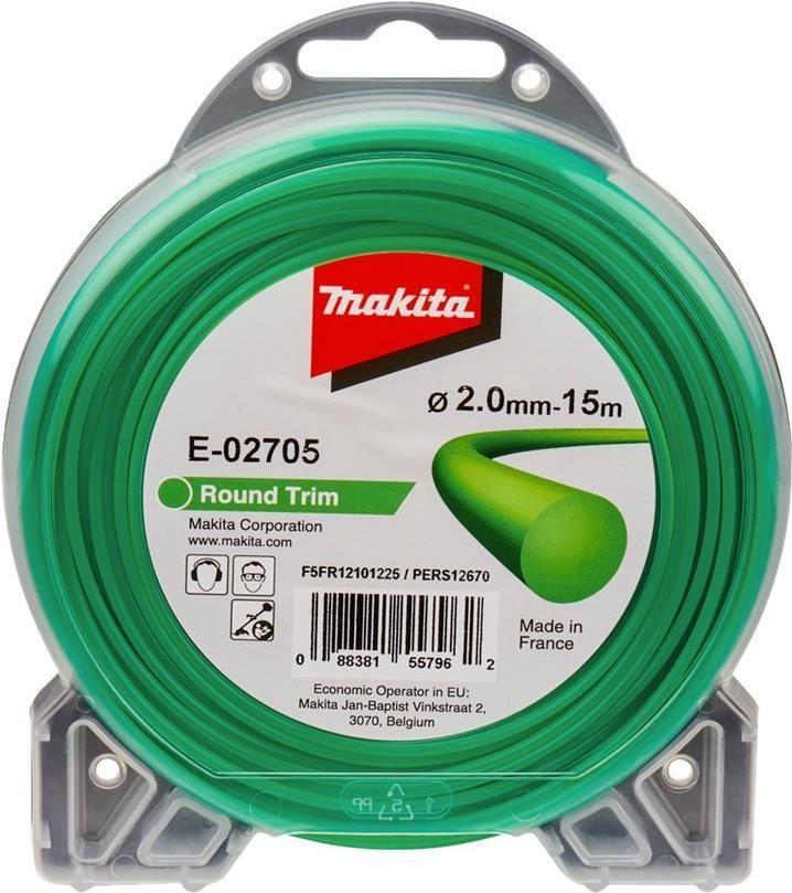 Fio de Nylon Redondo para Roçadeira MAKITA E-02705 (Verde), imagem 1
