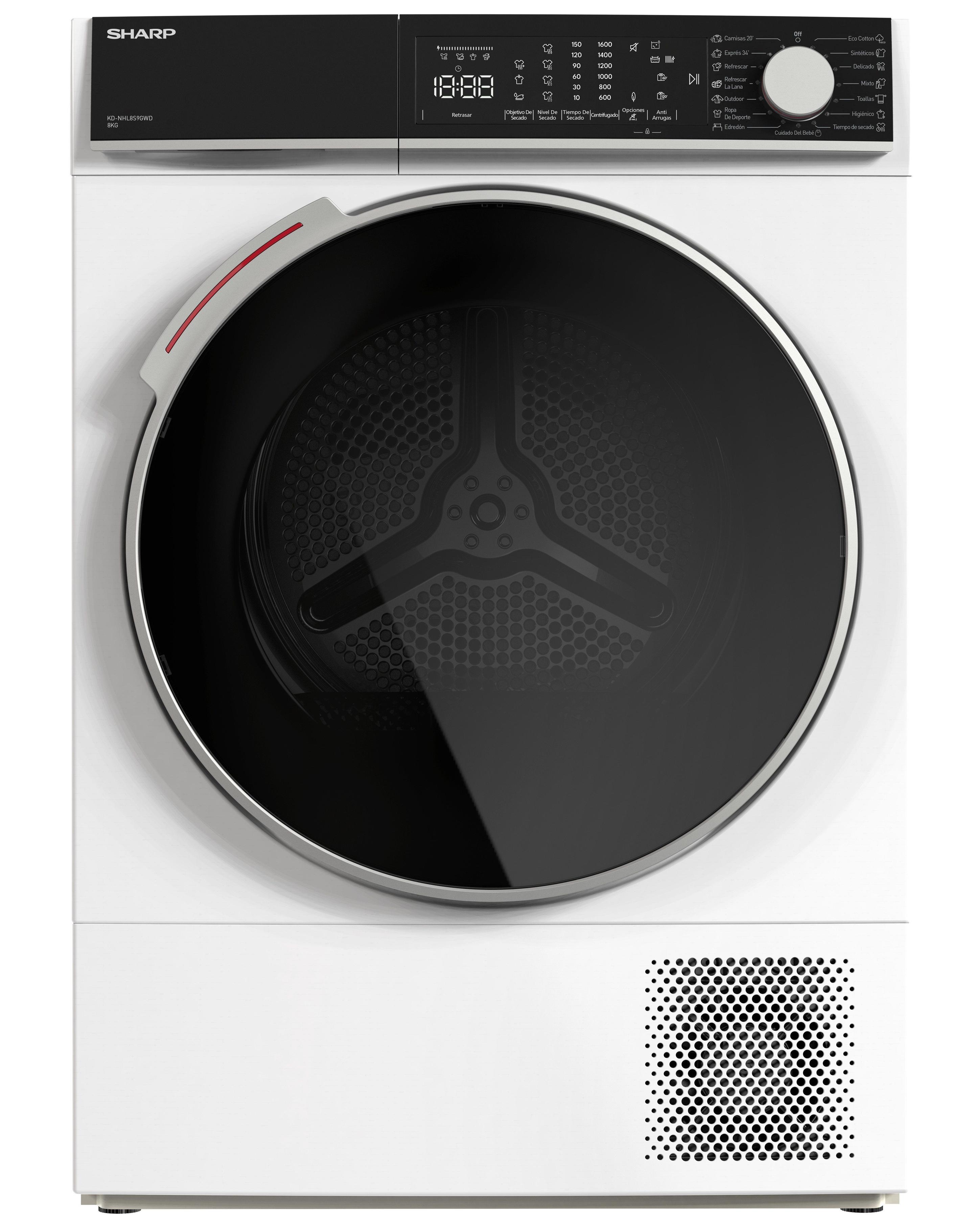 Máquina de Secar Roupa SHARP KDNHL8S9GWDES (8 kg - Condensação - 51 cm), imagem 1