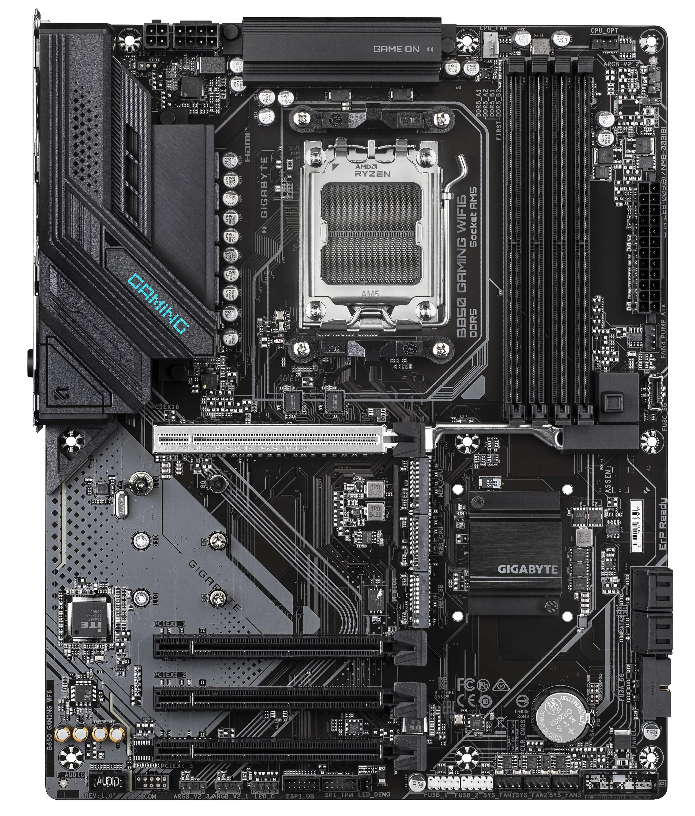 Motherboard GIGABYTE B850 GAMING WIFI6 (AM5 - ATX - Duplo canal - Castanho) — miniatura 2