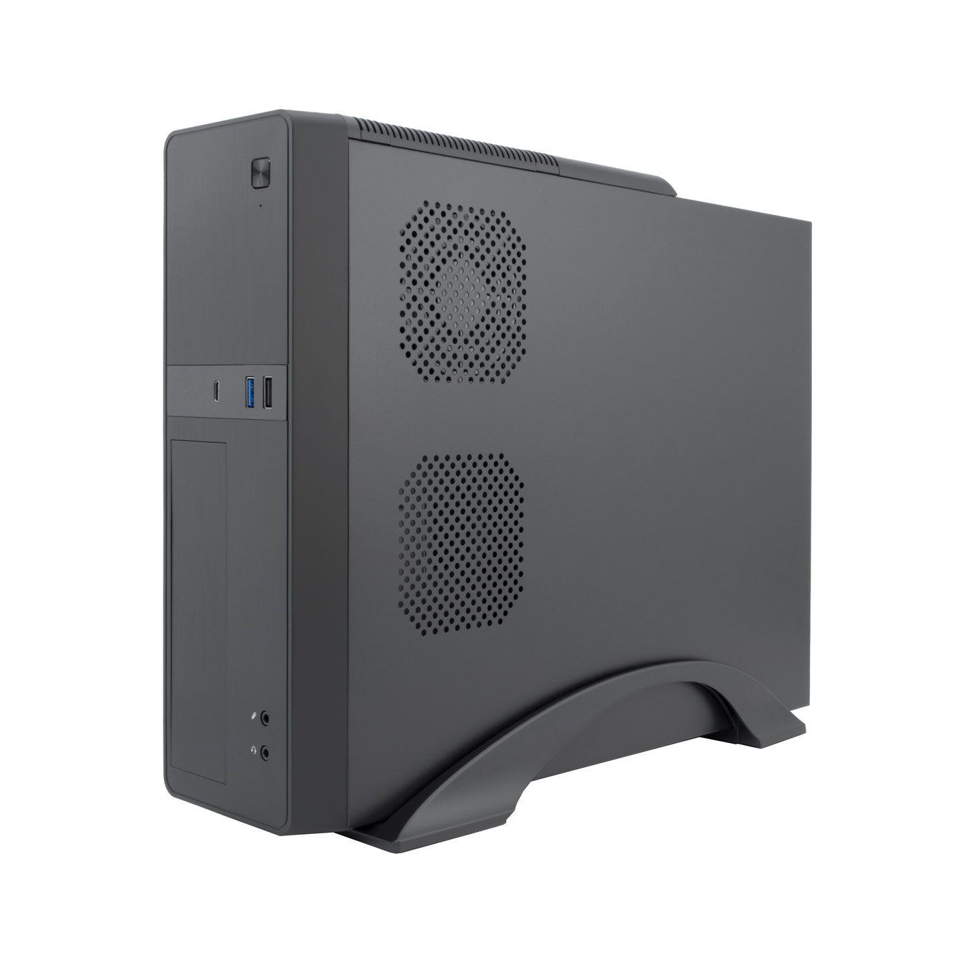 Caixa PC Slim COOLBOX T310 (Micro ATX, Mini-ITX - Micro Tower Slim - SGCC - Preto) — miniatura 4