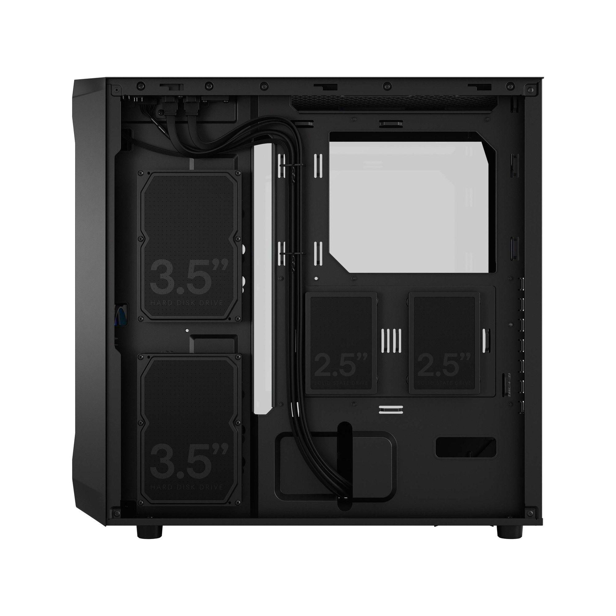 Caixa ATX FRACTAL DESIGN Focus 2 (ATX, Micro ATX, Mini-ITX - Mini-ITX, ATX, Micro ATX - Aço, vidro temperado - Preto) — miniatura 6