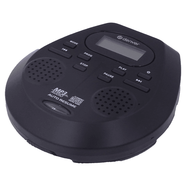 Leitor de CD Portátil DENVER DMP-395B (3,5 mm - Preto)