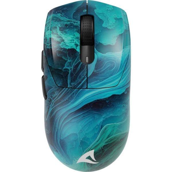 Rato SHARKOON SKILLER SGM25W Ocean (Com fios e sem fios - Azul/Turquesa)