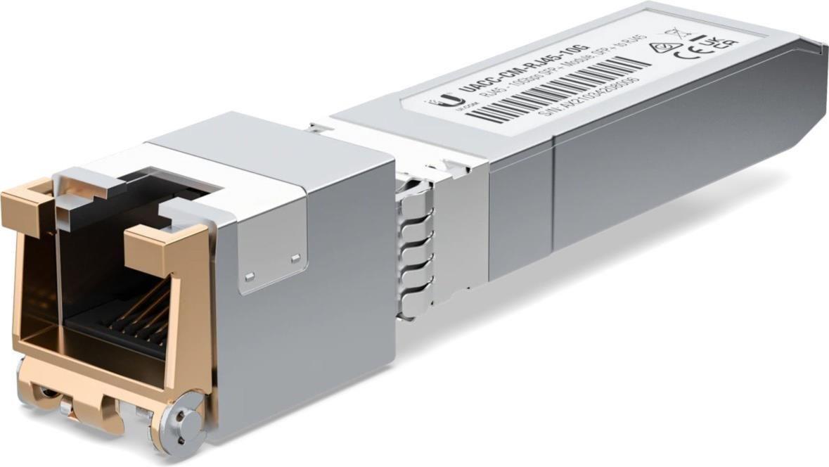 Transcetor SFP UBIQUITI UACC-CM-RJ45-1G (Gigabit Ethernet - 1 unidade - 1000 Mbit/s - Dourado)
