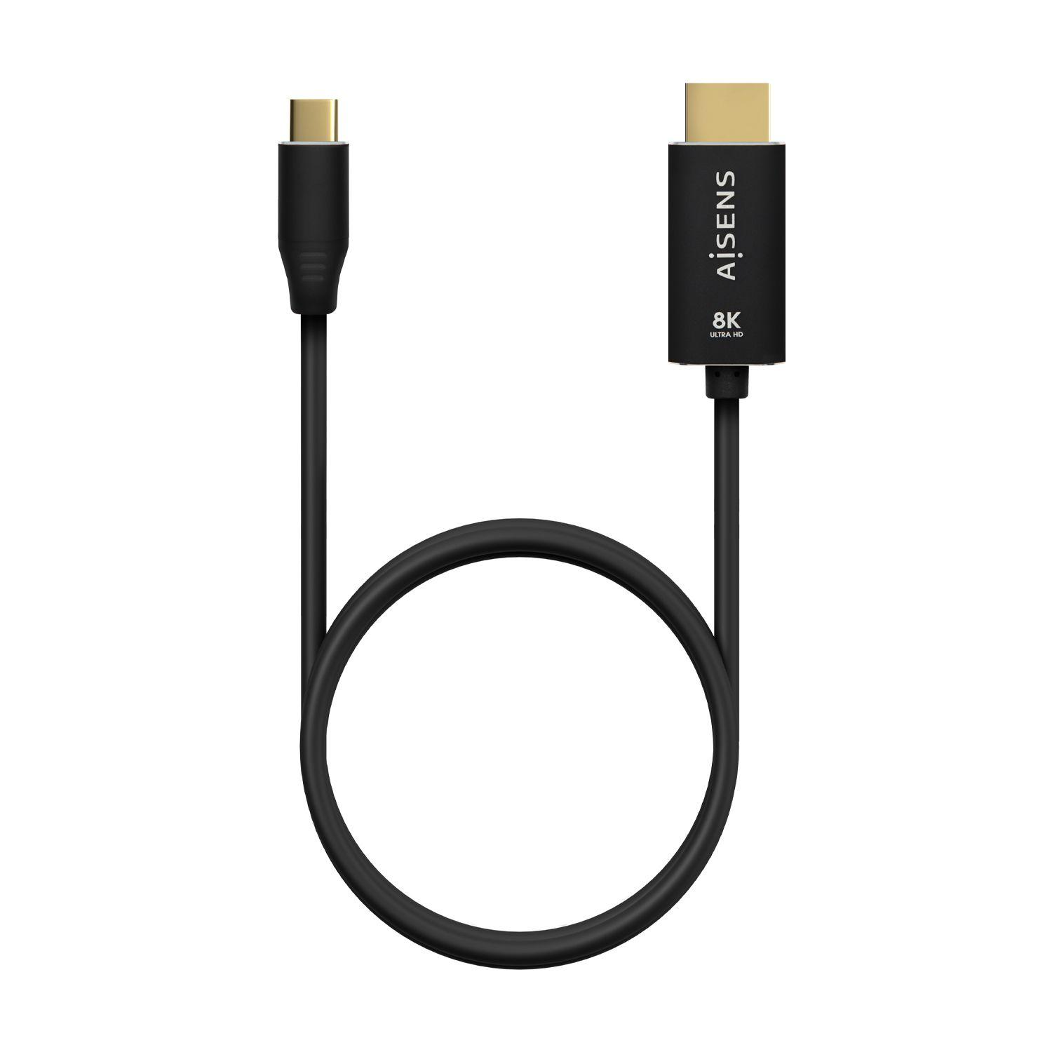 Cabo Conversor AISENS A109-0711 (1 m - HDMI Type A - USB Type-C - Preto) — miniatura 3