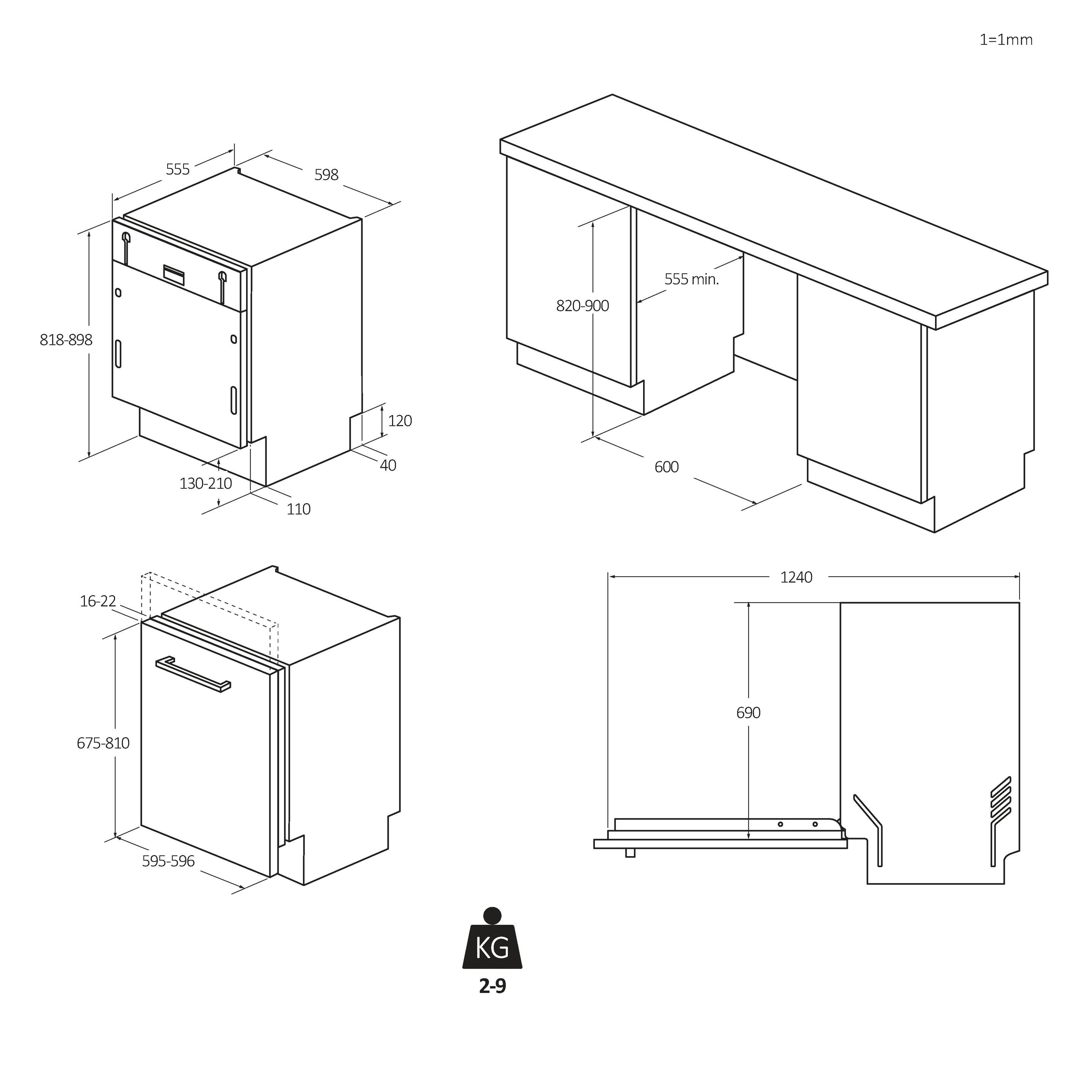 Máquina de Lavar Loiça Encastre HAIER XS4A4M3PB (14 talheres - B - 9,5 l - 44 dB), miniatura 14
