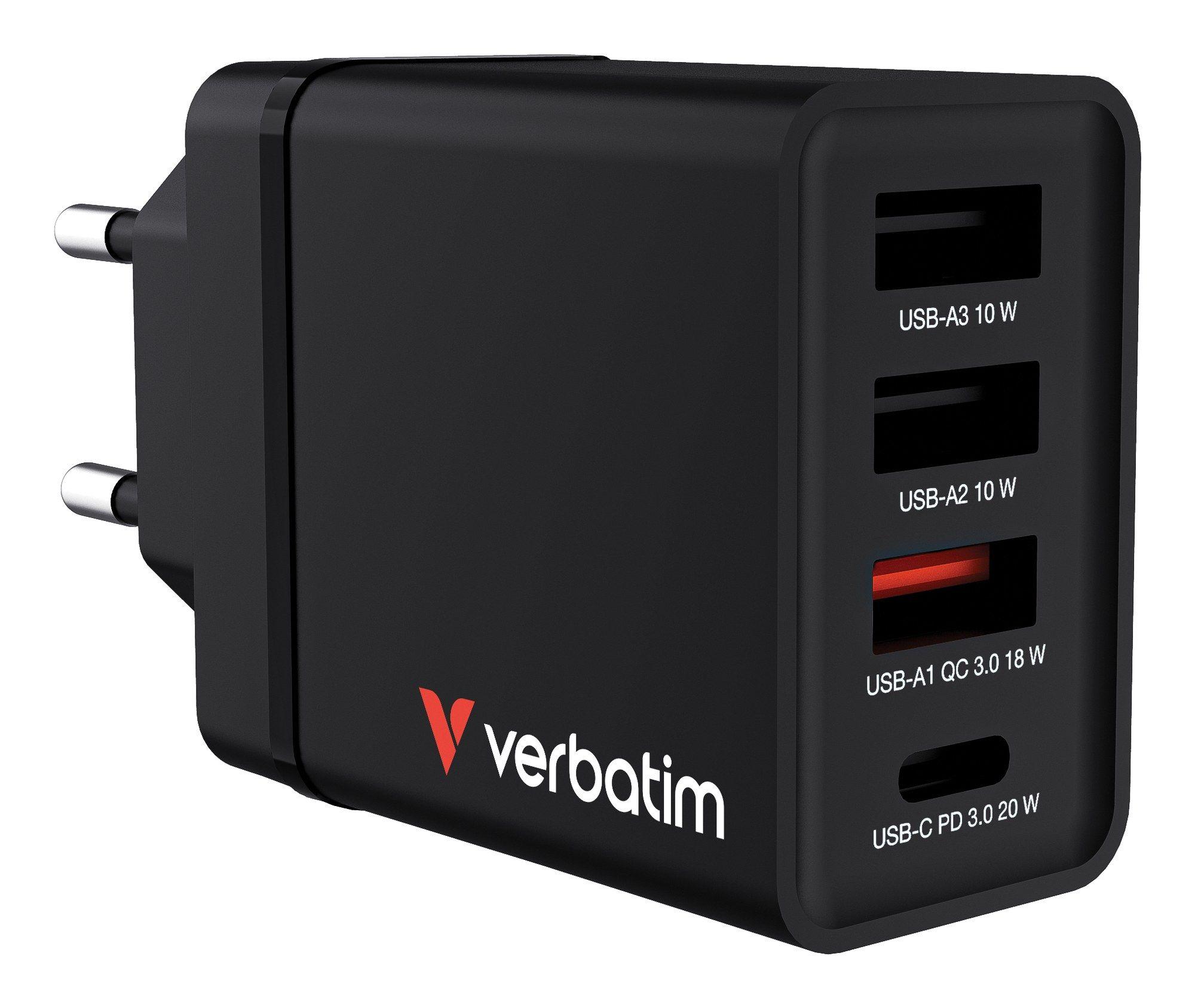 Carregador de Dispositivos Móveis VERBATIM 49700 (30 W - Sim, versão 3.0 - 20 W - Preto), miniatura 4
