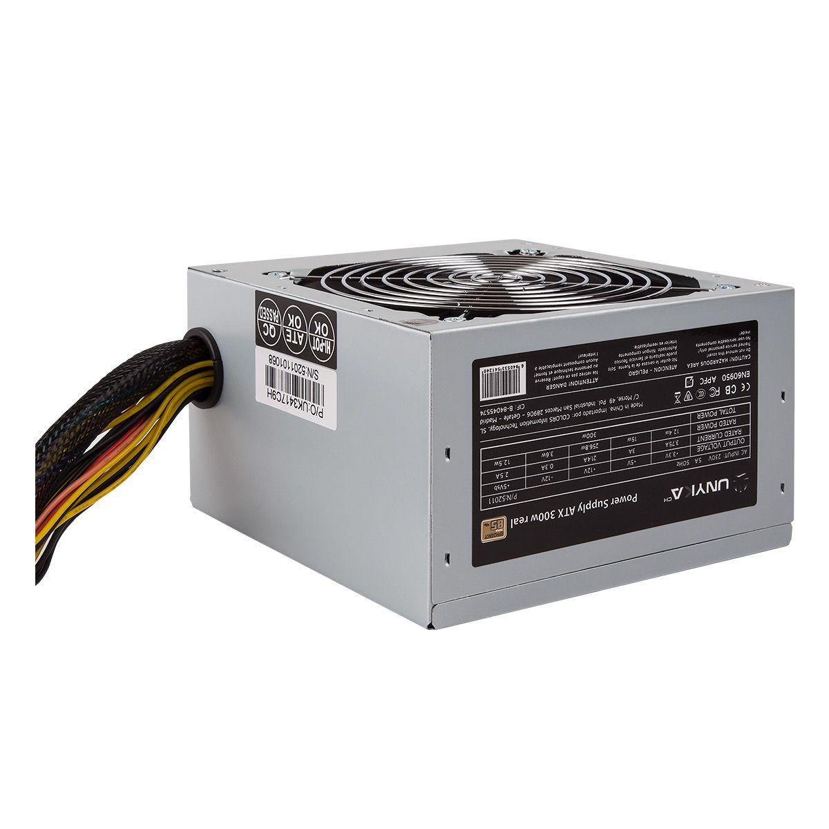 Fonte de Alimentação UNYKACH 52011 (ATX - 300 W - Não modular - Prateado), miniatura 4