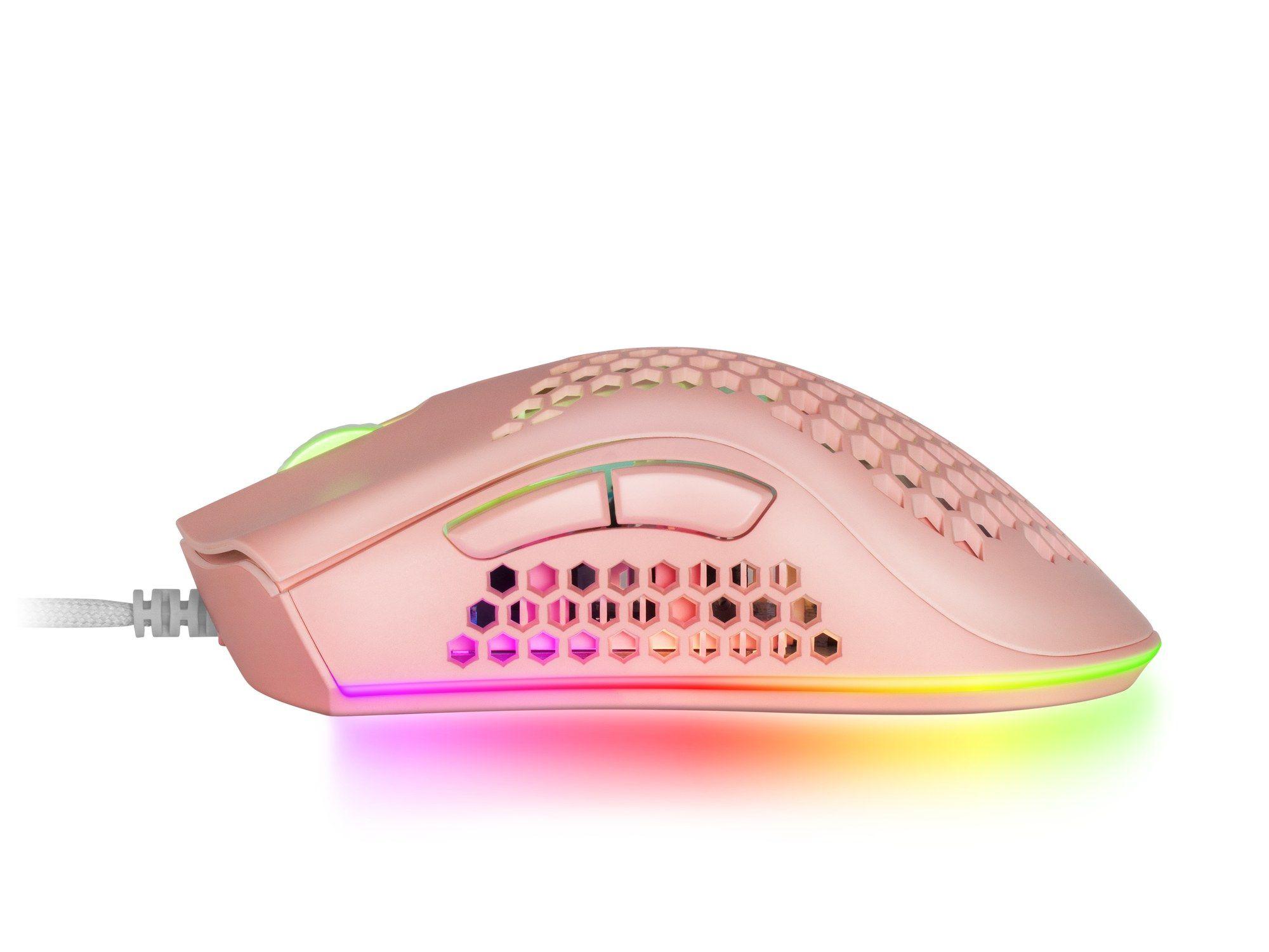 Rato Gaming MARS GAMING MMEXP (Para mão direita - 32000 DPI - Ótico - Rosa), miniatura 3