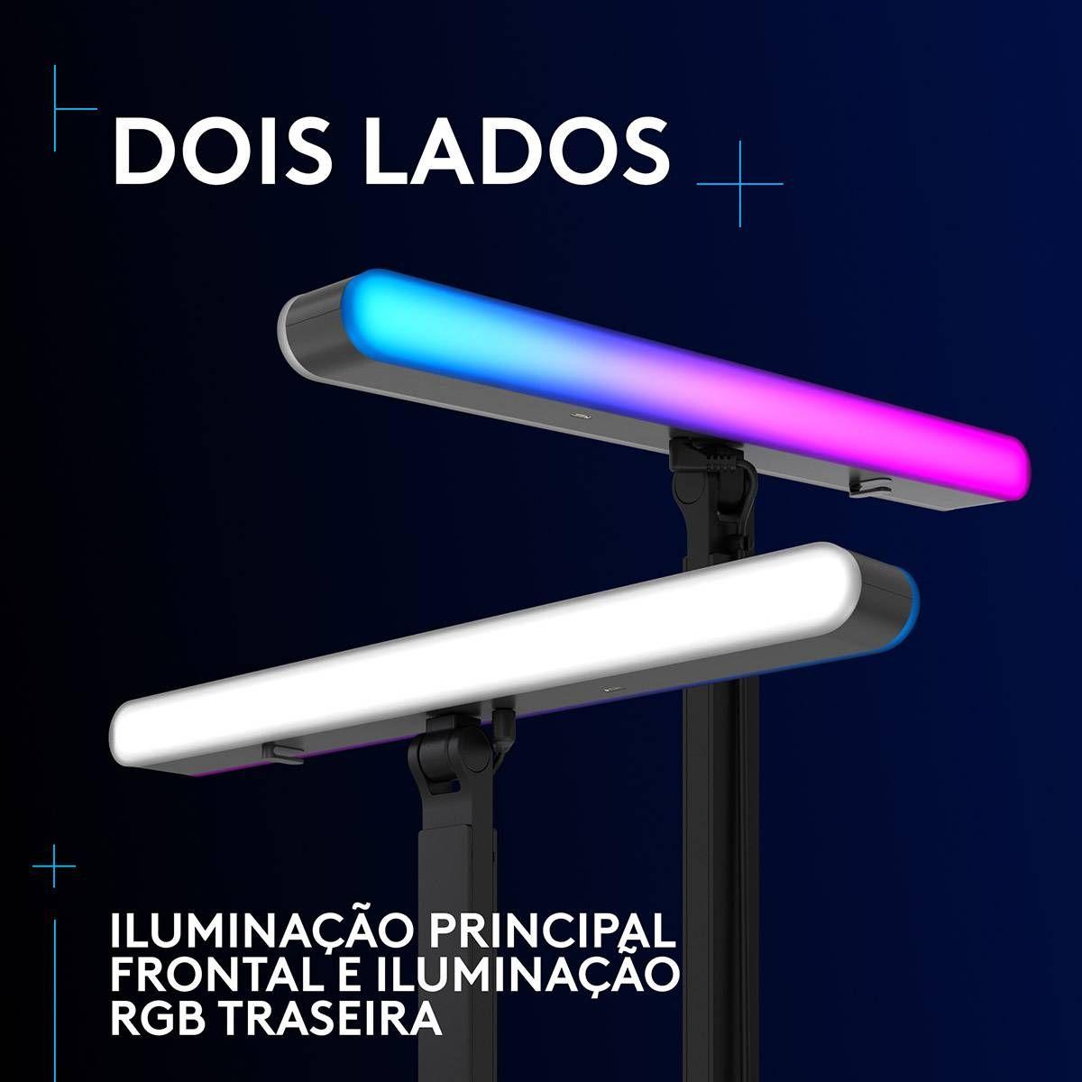 Luz LED LOGITECH Litra Beam LX (AC, USB Type-C para USB Type-A - Preto) — miniatura 3