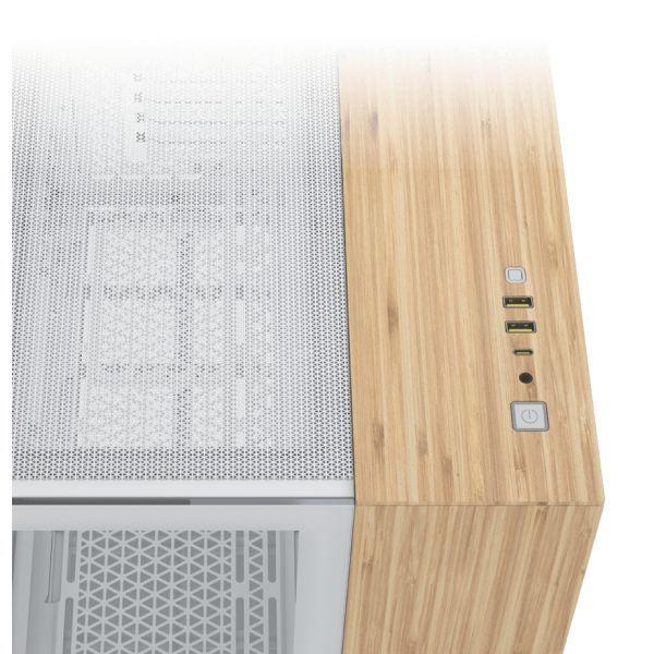 Caixa Micro ATX CORSAIR 2500X (Micro ATX e Mini-ITX - 2,5" - Aço e vidro temperado - Branco e Bambu) — miniatura 2