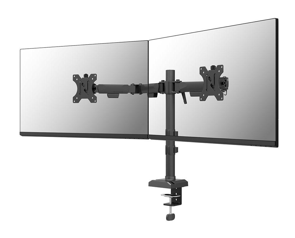 Suporte de Monitor de Secretária Duplo NEOMOUNTS DS60-600BL2 (100 x 100 mm - 75 x 75 mm - 81,3 cm - Preto)