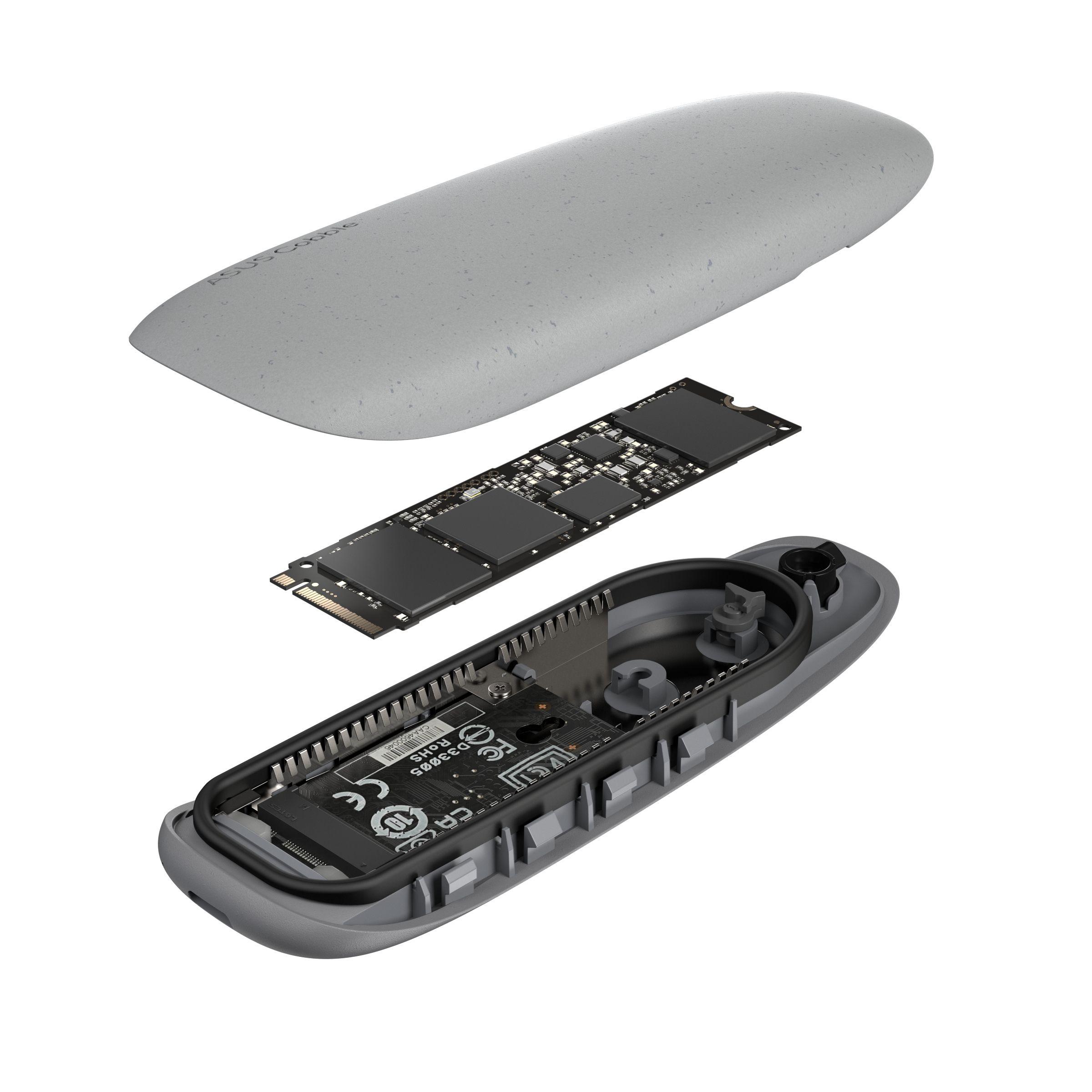 Caixa Externa M.2 SSD ASUS Cobble (4 TB - M.2 - PCI Express, SATA NVMe - Cinzento) — miniatura 8