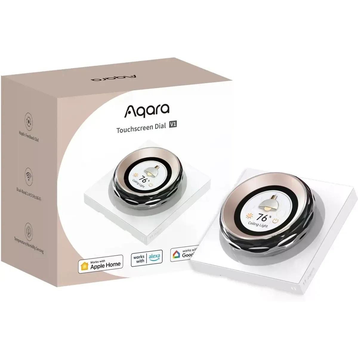 Interruptor de Parede Inteligente AQARA Touchscreen Dial V1 EU (Ecrã tátil 1,32 pol. - 2 relés), miniatura 2