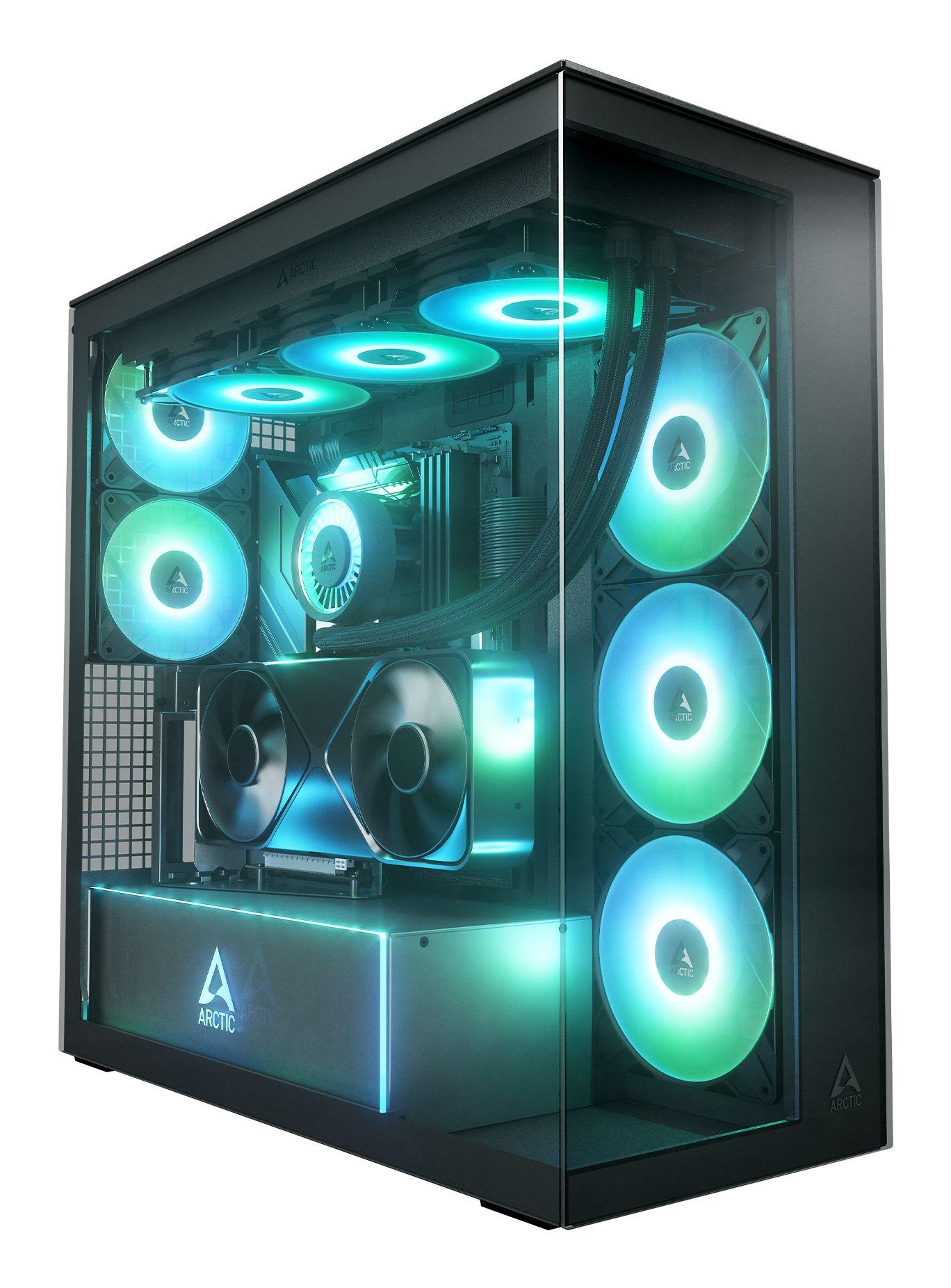 Caixa PC ARCTIC Xtender VG (E-ATX - Midi Tower - Metal, Vidro temperado - Preto Espelhado)