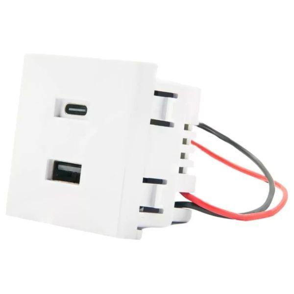 Carregador USB SHELLY SH-WALL-DISPLAY-USB-W (20 W - Branco), miniatura 2