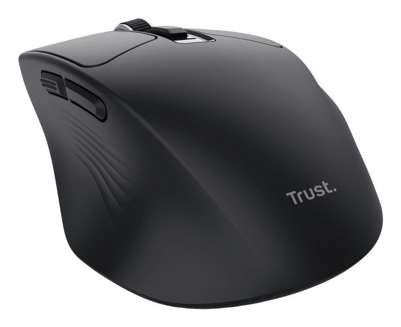 Rato TRUST Niven (Mão direita - 3200 DPI - RF Wireless+Bluetooth - Preto) — miniatura 4