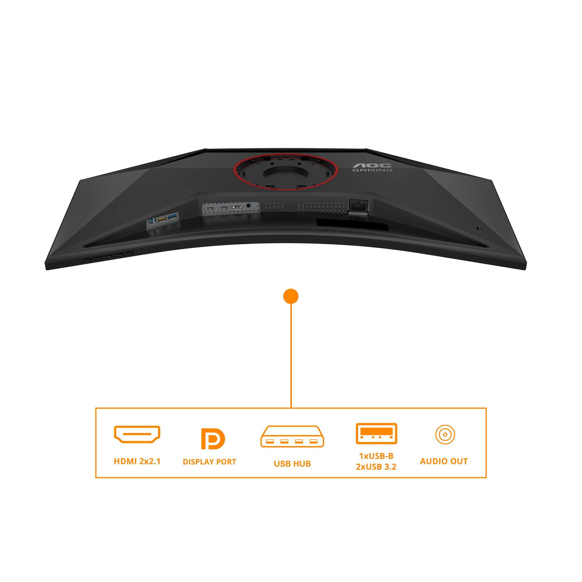 Monitor AOC CU34G4Z (34" - Fast VA - 240 Hz - Preto/Vermelho) — miniatura 4