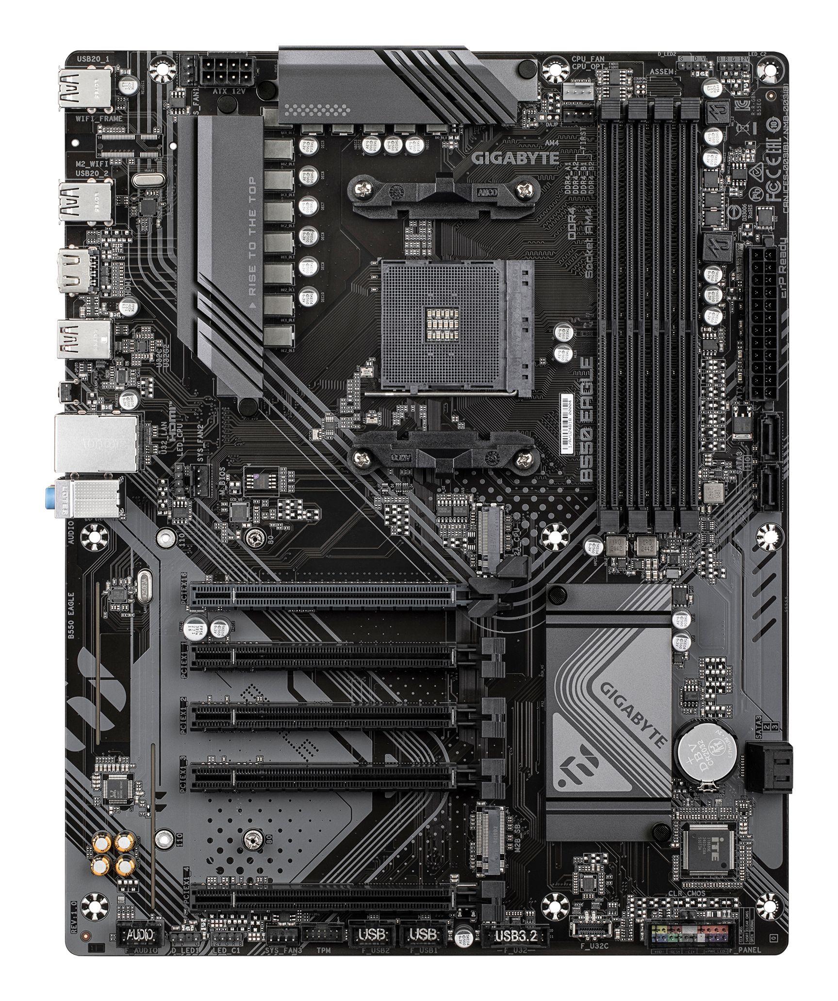 Motherboard GIGABYTE B550 EAGLE (AM4 - ATX - Duplo canal - Castanho escuro), miniatura 2