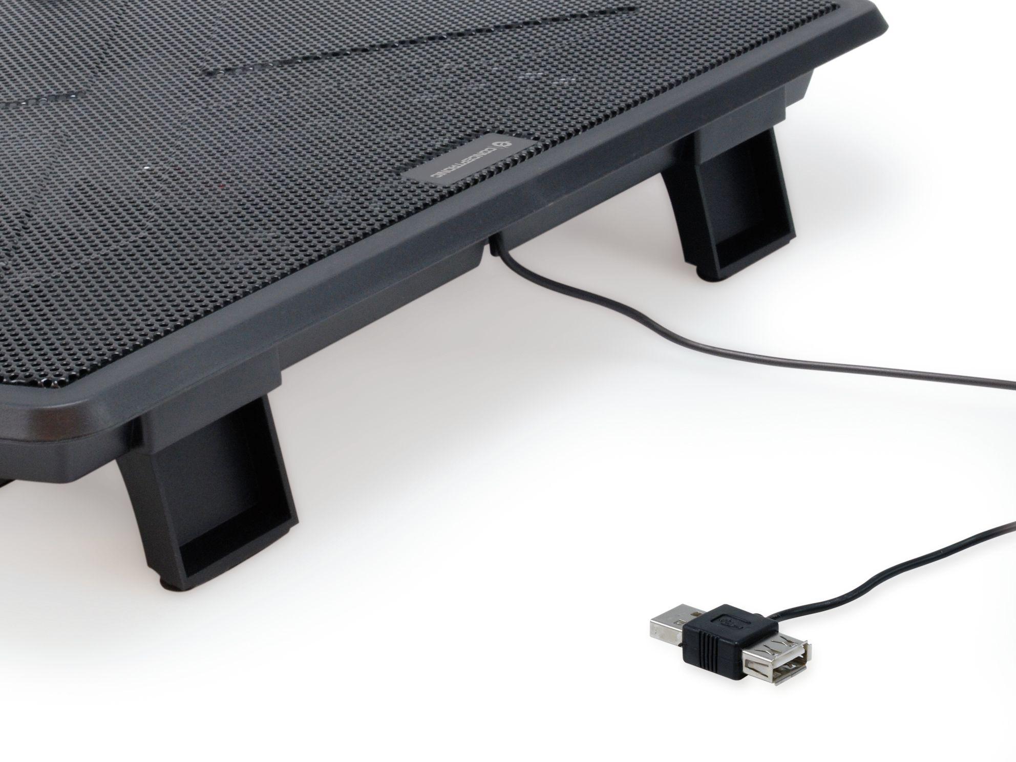 Base de Refrigeração para Portátil CONCEPTRONIC THANA05B (15,6" - 1 Ventilador - USB - Preto) — miniatura 4