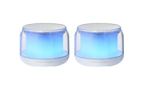 Colunas MARS GAMING MSAURAW (15 W - Com fios e sem fios - Branco)