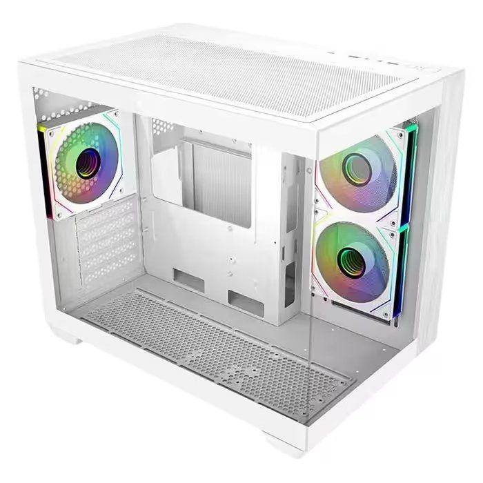 Caixa PC COOLER MASTER Elite 481 Wood (ITX, MicroATX - Mini Tower - Aço, Vidro temperado, Madeira - Branco) — miniatura 2