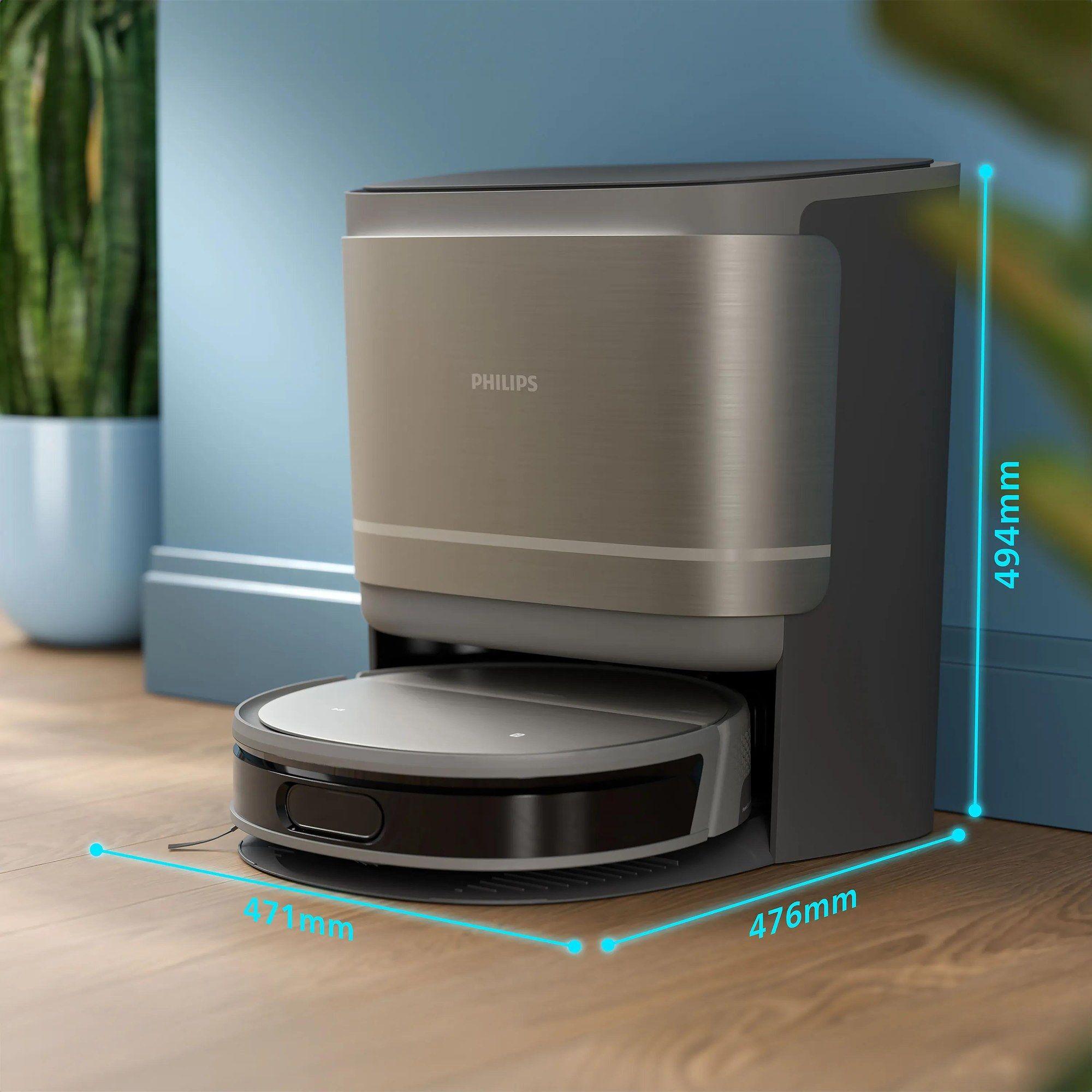 Robot Aspirador PHILIPS XU9100/10 (8000 Pa - D-ToF lidar - 0,21 l - Cinzento), miniatura 6